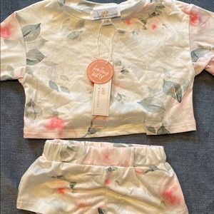 Baby Girl Bailey’s Blossom pajama set. Size 0-3 months